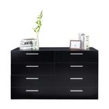ZUN FCH 8 Drawer Double Dresser for Bedroom, Wide Storage Cabinet for Living Room Home Entryway, Black 63428192