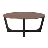 ACACIA SOLID WOOD COFFEE TABLE,BROWN & BLACK COLOR N770P269892B