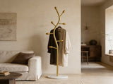 Clothing Rack, Golden Metal Freestanding Heavy Duty Clothes Rack with Marble Base, Multipurpose 73845843
