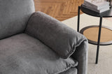 Single Chair 38 Inch Oversized Reading Chair Comfortable Cushioned Lounge Armchair Soft Chenille W1829P265024