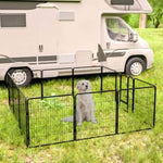 ZUN Dog Pens Outdoor 32" Height Foldable 12 Panels Heavy Duty Metal Portable Dog Playpen Indoor W1422120890