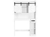 Toilet Cabinet has 2 Doors and Contains a 2-Tiered Bathroom cabinet with Side Storage Rack and 57774975
