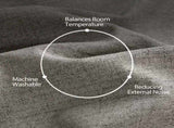 2pcs medium grey 100% opaque curtains with snap-on top, suitable for hanging. They have the 35370236