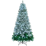 ZUN 7.5 FT Gradient Design Pre-lit Artificial Christmas Tree, Hinged Xmas Pine Tree with 1200 Branch 36196437