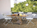 6pcs Injection Molding Classic Garden Plastic Folding Chair White 79236463