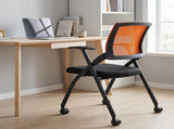 2 Pack Stackable Conference Room Chairs with Wheels, Folding Office Chair with Rebound Back, Padded 78072348