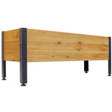 Wood Rectangular Garden Planter Box Raised Bed Outdoor,Planters for Outdoor Plants ,Elevated Herbs W465P182251