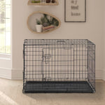 ZUN 36" Pet Kennel Cat Dog Folding Steel Crate Animal Playpen Wire Metal 26995370