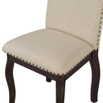 ZUN Set of 4 Dining chairs Wood Upholstered Fabirc Dining Room Chairs with Nailhead 16298358