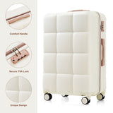Luggage Set of 3, Airline Certified Carry-on Luggage with Cup Holder, ABS Hard Shell Luggage with N726P296016R