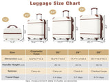 Hardshell Luggage Sets 4 Pieces 20"24"28" Luggages and Cosmetic Case Spinner Suitcase with TSA 17639743