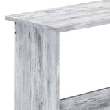 Antique White and Black Office Desk with Bookshelf B062P184525