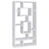 White 10-Shelf Open Back Bookcase B062P153818