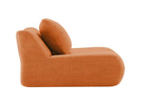 Armless Sofa W/Pillow Teddy Fabric-Orange W714P357250