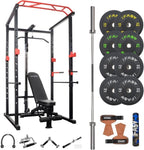 ZUN 160lb Home Gym sets Multi-functional Power Cage,Home Adjustable Pullup Squat Rack 1000Lbs Capacity 05404297