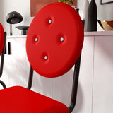 4-piece bar stools, faux leather dining chairs with waterproof surface and metal legs, easy to W2167P206046