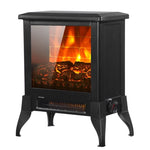 ZUN SF512-14A 14 inch 1400w Freestanding Fireplace Fake Wood / Single Color / Heating Wire / One Rocker 02706015