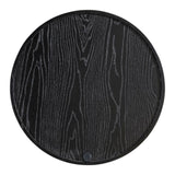 Modern Round Wood Rotating Tray Coffee Table with Storage & Metal Legs in Black N735P185132B