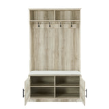 Wood Coat Rack, Storage Shoe Cabinet, with Clothes Hook, with Sponge Pad Product, Multiple Storage 67234760