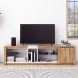 ZUN ModernTV Stand for TVs up to 80'' , Media Console with Multi-Functional Storage, Entertainment WF324787AAK