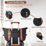 Hardshell Luggage Sets 3 Piece Carry-on Suitcases with Wheels, TSA Lock for Men Women-Black 15975754