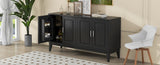 4-Door Sideboard Storage Cabinet Door Shelf for Living Room and Dining Room, Two Large Cabinets N759P192455B
