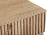 Handleless Grille-Finished 3-Drawer Bedside Table P2 Particleboard MDF & Melamine Veneer 33514426