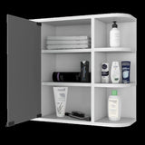 Valdez Medicine Cabinet With Six Shelves, Mirror Cabinet B128P148818