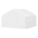 Outdoor Walk-In Tunnel Greenhouse Hot House with Roll-up Windows, Zippered Door, PE Cover 11.5' x 69849506