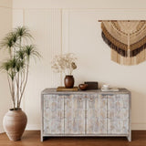 Accent Cabinet Farmhouse Style 4 Door Wooden Cabinet Sideboard Buffet Server Cabinet Storage W1435P151555