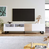 ZUN Modern TV Stand for 80'' TV Double Storage Space, Media Console Table, Entertainment Center 37715757