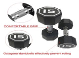 Premium Octagonal Dumbbell Large Numbers Hard Chrome Plated Handle Dumbbells to Assist with 54416919