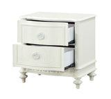 ZUN ACME Dorothy Nightstand w/2 Drawers, Ivory Finish BD02266