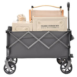 PORTABLE 400L Collapsible Wagon, Folding Wagon Cart , Beach Wagon with Big Wheels, 450LB Heavy Duty 42781808