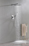 ZUN Shower Set System Bathroom Luxury Rain Mixer Shower Combo Set Wall Mounted Rainfall Shower Head W2287P182591