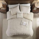 Full/Queen 3 Piece Cotton Yarn Dyed Duvet Cover Set B03595780