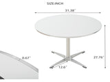 Modern circular dining table and small tea table, with a minimalist style, suitable for use in W2565P248234