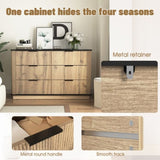 Modern Multi-functional Six-drawer MDF Cabinet,The perfect combination of rounded corners and 23515202
