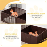 ZUN Dog Whelping Box/Dog house/Pet Playpen 75943408