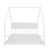 Full Size House Bed with Roof and Colorful Lights, Metal Bed Frame with Slats and Legs, House Bed W1820P234583