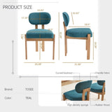 Wooden Dining Chairs Set of 2, Modern Fabric Upholstered Dining Room Chair Kitchen Chairs, Farmhouse W3244P316082