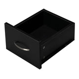 Double Edged Manicure Nail Table with Drawer Black 54431300