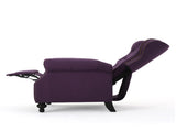Accented Push Back Recliner Chair with Rolled Arms in Plum, Enjoy Cocooning Comfort 57337.00FPLU