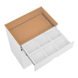 3-Drawer 30'' Nightstand LED Light, Modern Nightstand 3 Storage Drawers, Bedside Table N733P304515K