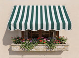 4' Window Door Awning Sun Shade Canopy Outdoor Patio Cover, Green & White Stripes 16287034