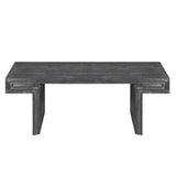 American Vintage Industrial Coffee Table, Premium Reclaimed Wood Texture Rectangular Design, W1445P287875