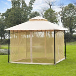 ZUN 10ft x 10ft Outdoor Patio Gazebo Canopy Tent Beige 33119017