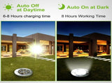 Outdoor Solar InGround Pathway Lights, IP65 ABS & Stainless Steel Lamp with Light Sensor, 77665578