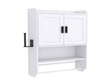 WallMounted Bathroom Storage Cabinet, Engineered Wood Wall Cabinet with Adjustable Shelf, Towel 11376310