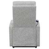 Grey Tufted Power Lift Recliner B062P153855